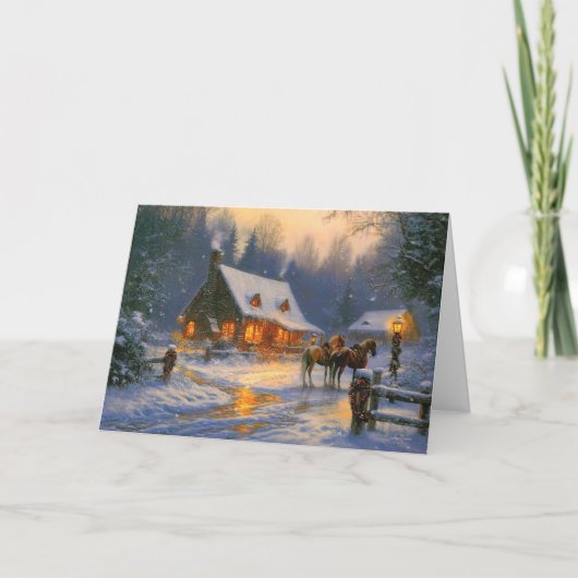 Winter's warmte en vakantie Grace Kaart (Voorkant)