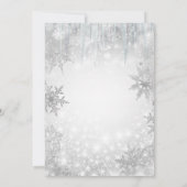 Winters Wit Sneeuwvlokken Elegant Feest Kaart (Achterkant)