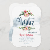 Wintersbloemen uitnodiging (Voorkant / Achterkant)