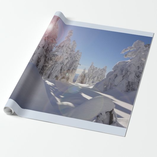 Winterscape Wrapping Paper Cadeaupapier (Uitgerold)