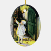 wintersceen keramisch ornament (Voorkant)