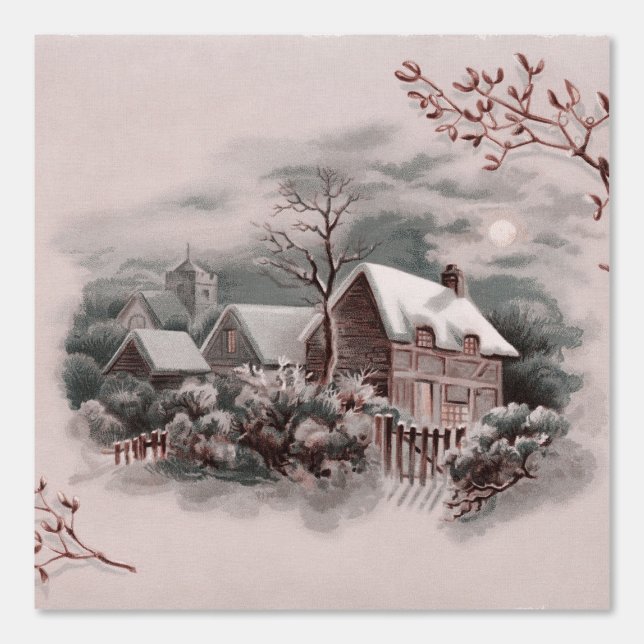 winterscène A Behang (Voorkant)