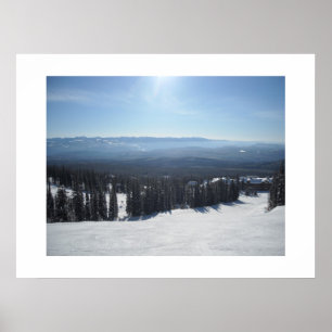 Winterscène bij Big White Poster