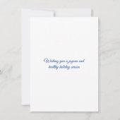 Winterscène Blue Chiropractic Feestdagenkaart (Achterkant)