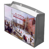 Winterscène Fine Art Kerstmis Large Cadeautasje (Achterkant Gekanteld)