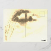  winterscène folie feestdagen briefkaart (Achterkant)