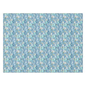 Winterscène in Blues Cotton Tablecloth Tafelkleed (Voorkant (Horizontaal))