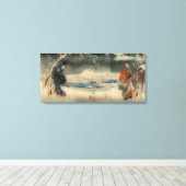 winterscène -  Japanse kunst Canvas Afdruk (Insitu (Houten vloer))