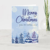 Winterscène Johannes 3:16 Eeuwig leven Kerstmis Kaart (Voorkant)