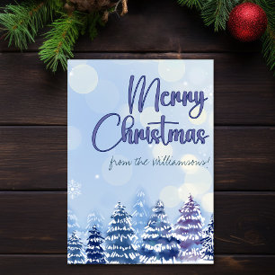 Winterscène Johannes 3:16 Eeuwig leven Kerstmis Kaart