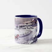 winterscène. kerstcadeau-Mok Mok (Voorkant rechts)