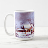  winterscène. kerstcadeautjes Mokken (Links)