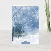 Winterscène Lukas 2:11 Verlosser wordt geboren met Kaart (Achterkant)