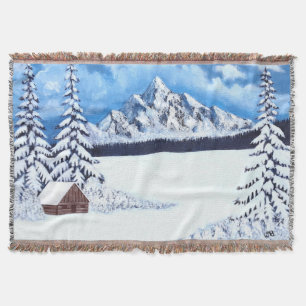 Winterscene Middelgrote Worpdeken Deken