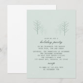 Winterscène - Moderne uitnodiging voor feestelijke (Voorkant / Achterkant)