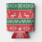 Winterscène: naadloos patroon blikjeskoeler (Voorkant)