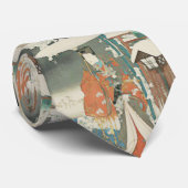 winterscène no2 -  kunst stropdas (Opgerold)