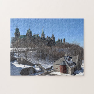Winterscène Ottawa Canada. Legpuzzel