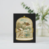 Winterscène Vogelkooi Briefkaart (Staand voorkant)