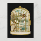 Winterscène Vogelkooi Briefkaart (Voorkant)