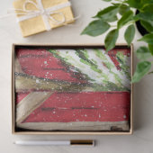 Winterschaap in het Tissue Paper Red Barn Tissuepapier (Geschenk)