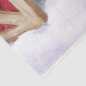 Winterschaap in het Tissue Paper Red Barn Tissuepapier (Detail)