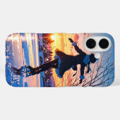 winterschaatser Case-Mate iPhone case (Achterkant (horizontaal))