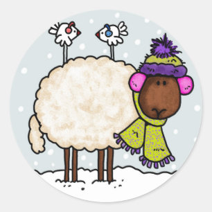 winterschapen sticker