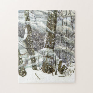 Winterschilderij Waterverf Legpuzzel