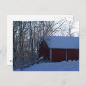 winterschuur briefkaart (Voorkant / Achterkant)