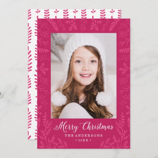 winterse bloei | Vakantiefotokaart Feestdagenkaart (Voorkant / Achterkant)