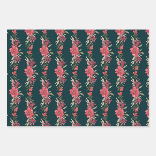 WINTERSE botanische overvloed elegante bladeren Inpakpapier Vel (Voorkant)