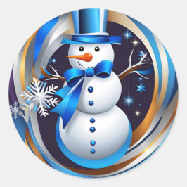 winterse bui ronde sticker