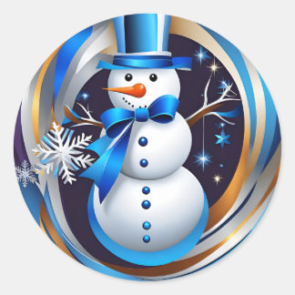 winterse bui ronde sticker