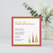 Winterse feestbomen | Vakantie Kaart (Staand voorkant)