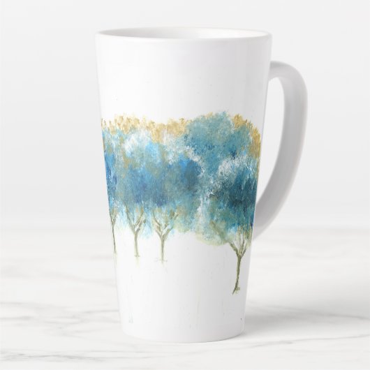 Winterse Glacial Blue Latte Mok (Rechterhoek)