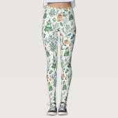 Winterse kerstbomen, cadeaus en Ornamenten Leggings (Voorkant)