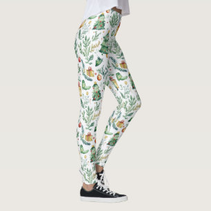 Winterse kerstbomen, cadeaus en Ornamenten Leggings