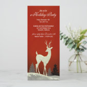 Winterse Kerstvakantie Feest Uitnodiging (Staand voorkant)