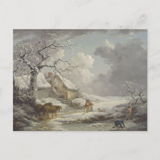 Winterse Landschap Briefkaart (Voorkant)