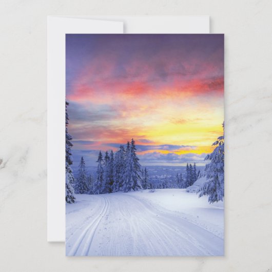Winterse landschap kaart (Voorkant)