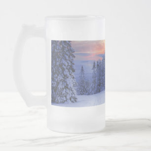 Winterse landschap  matglas bierpul