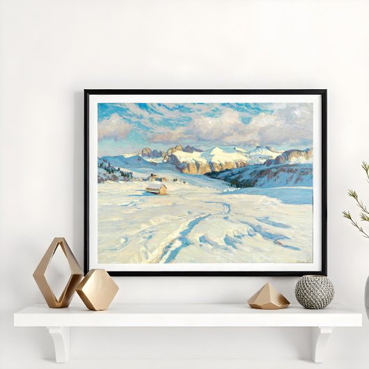 Winterse Landschap Poster
