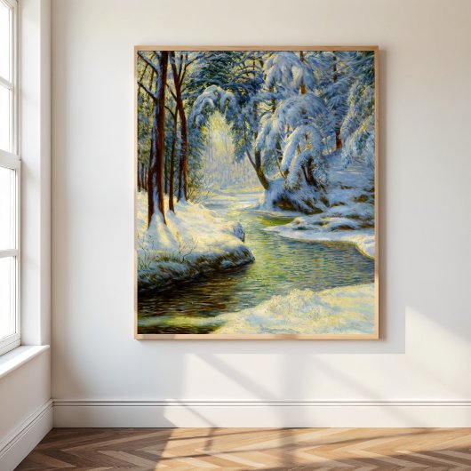 Winterse landschap,  poster