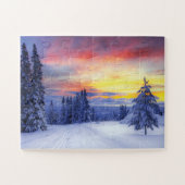 Winterse landschappen legpuzzel (Horizontaal)