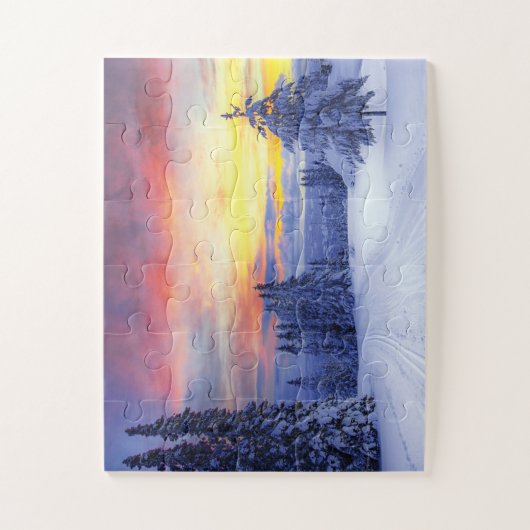 Winterse landschappen legpuzzel (Verticaal)
