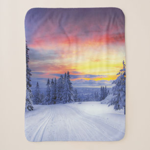Winterse landschappen sherpa deken