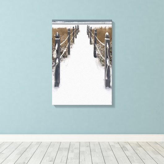 winterse orchard canvas afdruk (Insitu (Houten vloer))