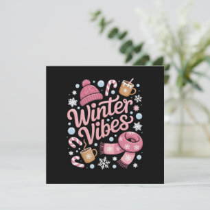 Winterse Sfeer Seizoen Koud Weer Hallo Winter Kaart