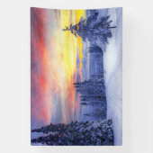 Winterse sfeer spandoek (Verticaal)